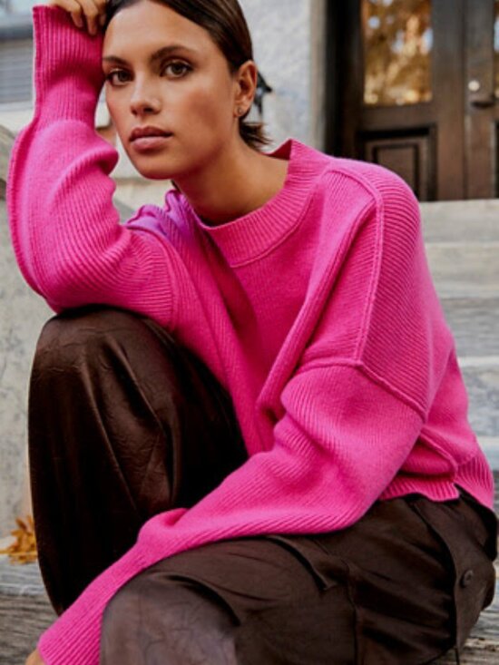 Free People Sweaters - NWOT Free People Easy Street Crop Pullover Sweater XS pink firework